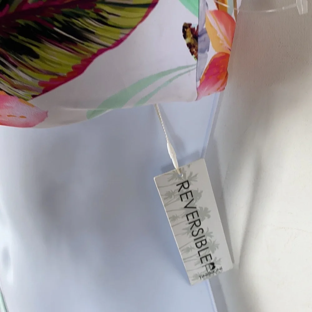 TiniBikini‎ Floral print + white Reversible, Size S